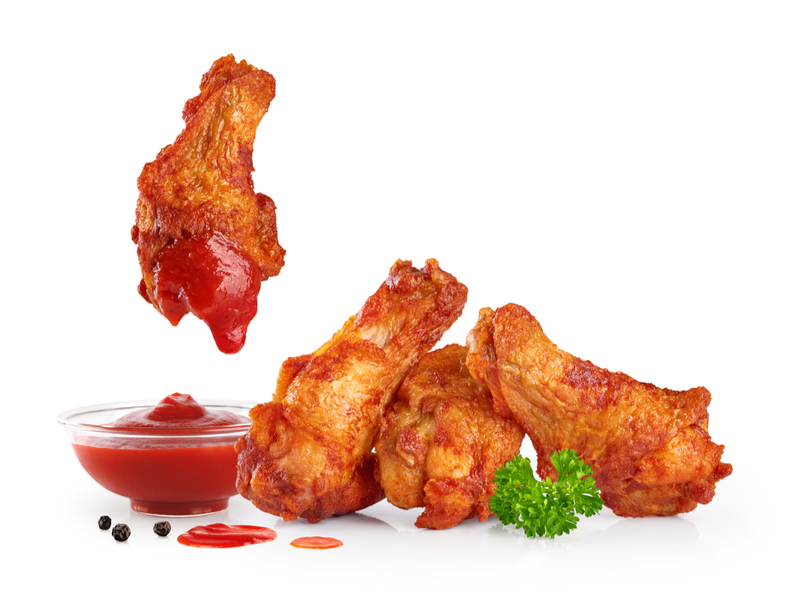 Easy crispy oven-baked chicken wings with dipping sauce