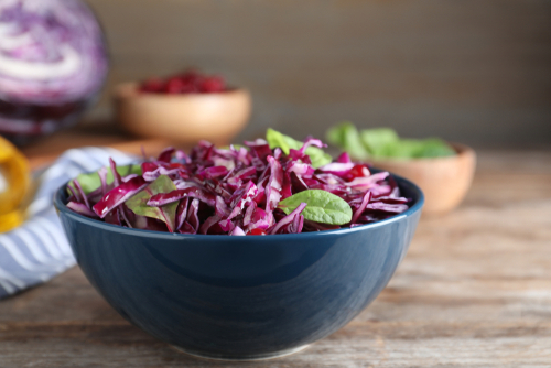 Purple slaw with cranberries