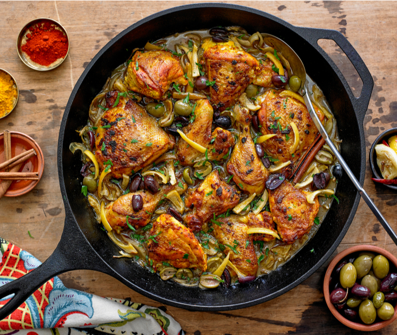 chicken tagine with preserved lemon and olives