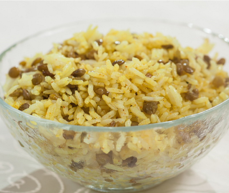 Mujadara Middle Eastern lentils and rice