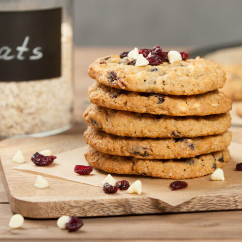 Home.Baked,Oatmeal,Cookies,With,White,Chocolate,And,Cranberries