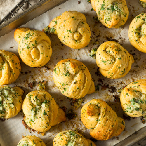 challah dough garlic knots