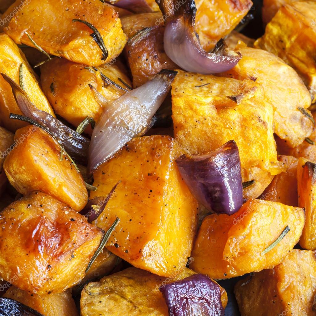 sweet potatoes with rosemary and onions