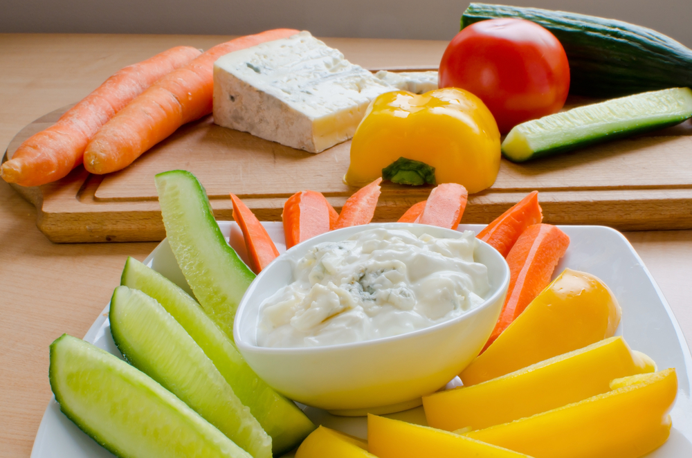 blue cheese dressing vegetables