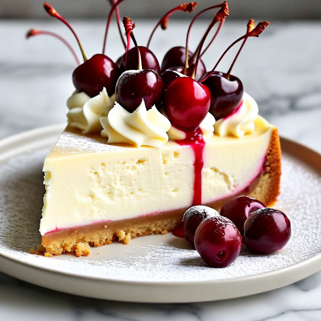 White,Chocolate,And,Cherry,Cheesecake
